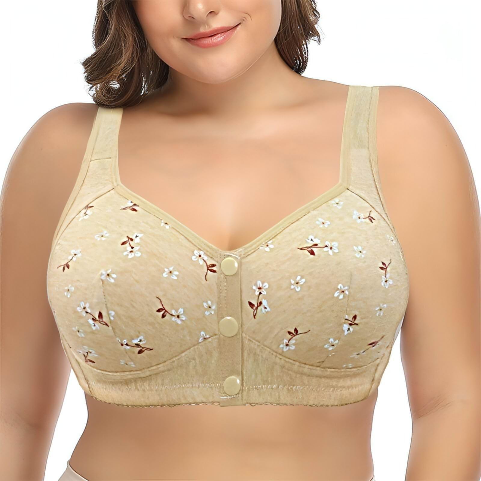 Large Size Front Button Bra Comfortable Gather Bra